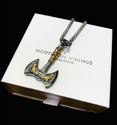 Necklace Raven Axe