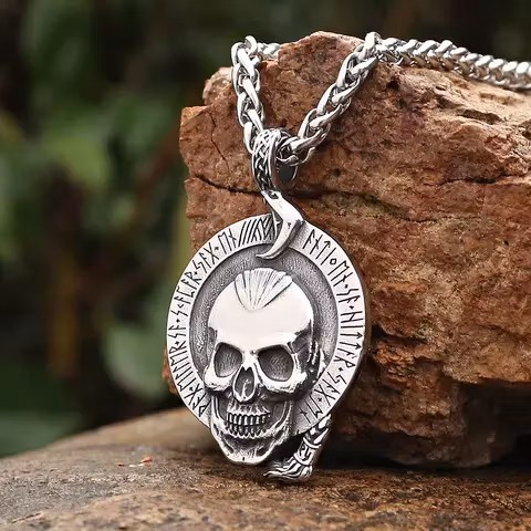 Halsband Vegvisir Skull