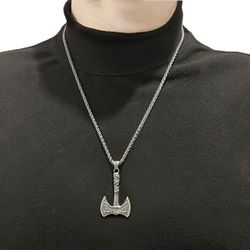 Necklace Raven Axe