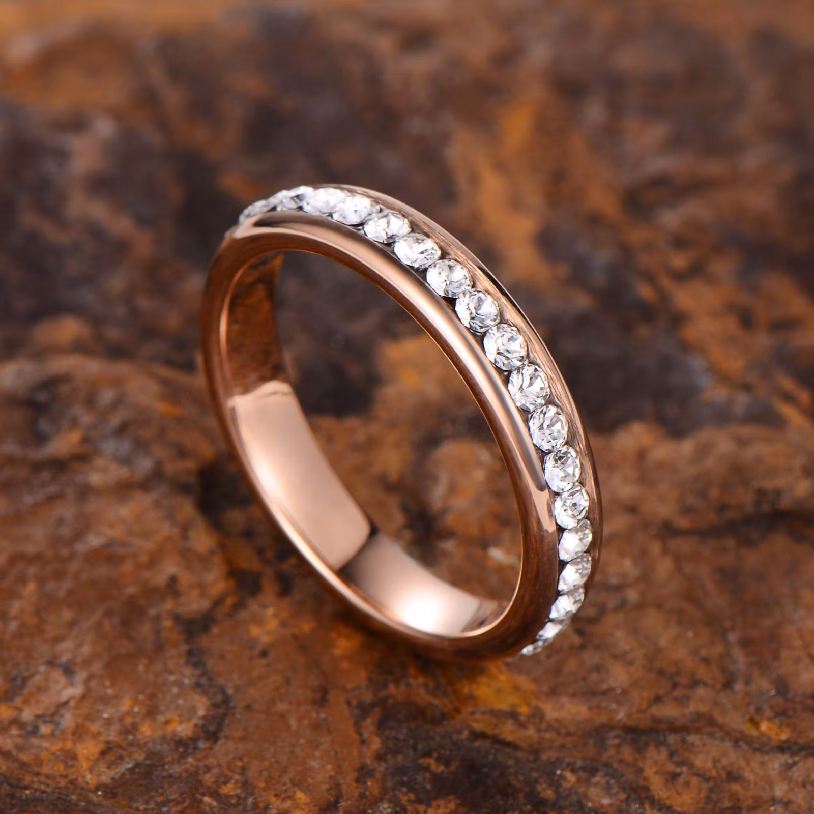 Ring Rosé Zirconia Tungsten