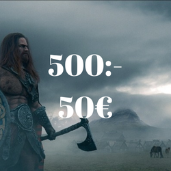 Presentkort 500 SEK (Skickas digitalt på mail)