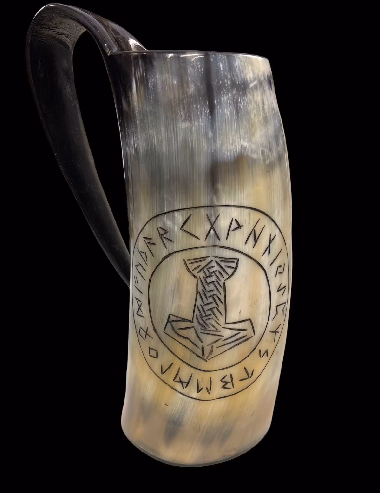 Hornmugg med håndtak