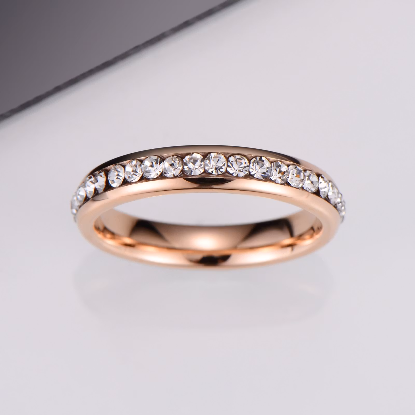 Ring Rosé Zirconia Tungsten
