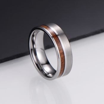 Sormus Silver Wood Tungsten