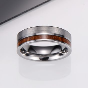 Sormus Silver Wood Tungsten