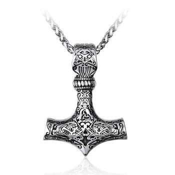 Halsband Tors Hammare 4mm Silver
