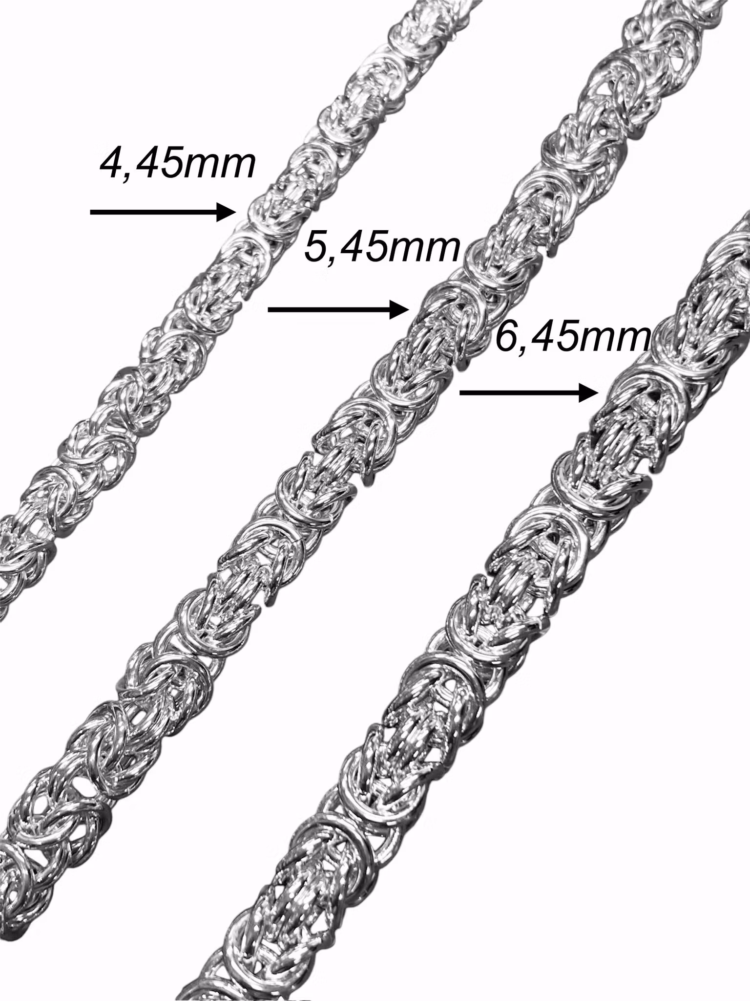 Necklace Kungslänk 925 silver thin chain