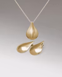 Pakke Tears of Freya Gold - Halskæde & Øreringe