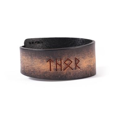 Armband Thor-ᛏᚺᛟᚱ  Läder (flera färger)