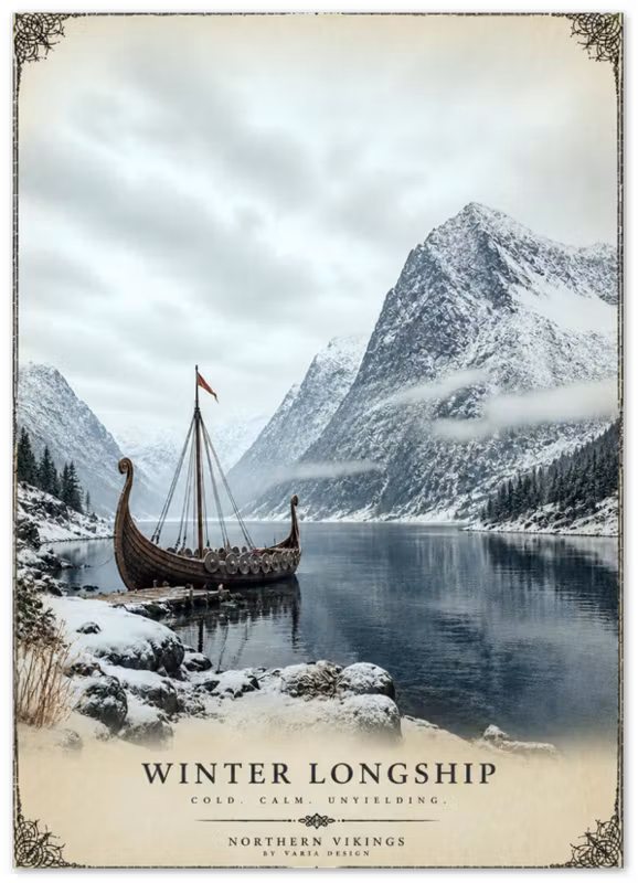 Northern Vikings – Nordic Landscapes Collection, Winter Longship