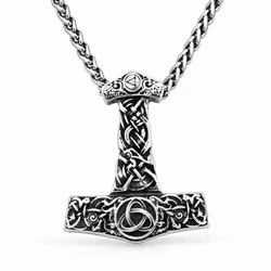 Necklace Mjölner Triquetra (several colors)