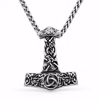 Necklace Mjölner Triquetra (several colors)
