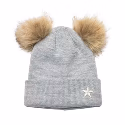 Mössa Double pom-pom  - flera färger