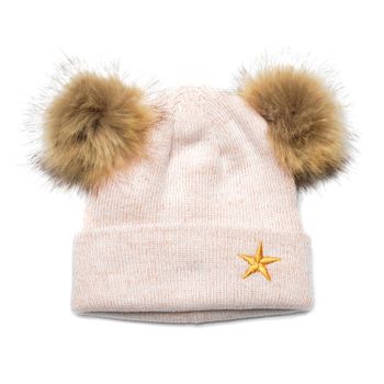Mössa Double pom-pom  - flera färger
