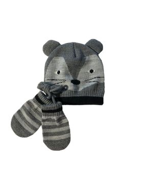 Knitted set mössa och vante