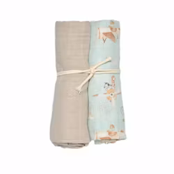 Muslinfilt 2-pack Flying Friends  Nyhet!