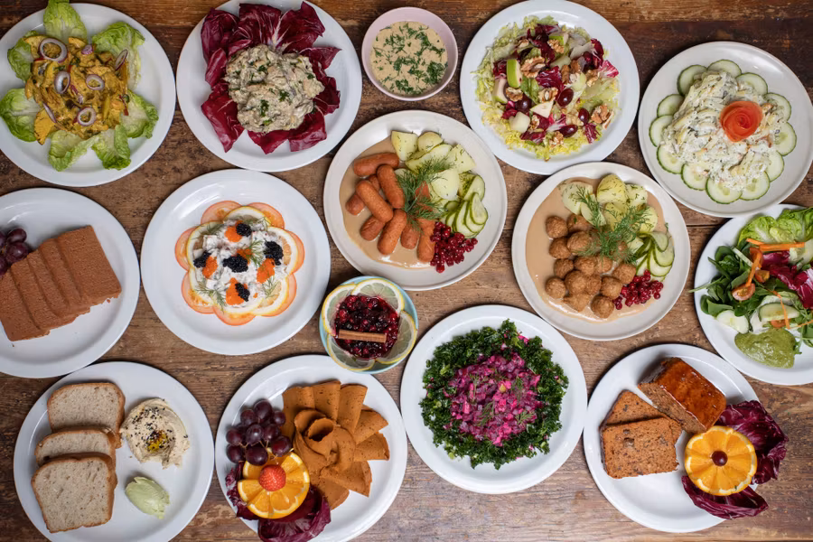 Vegetarisk julbuffé från Hermans