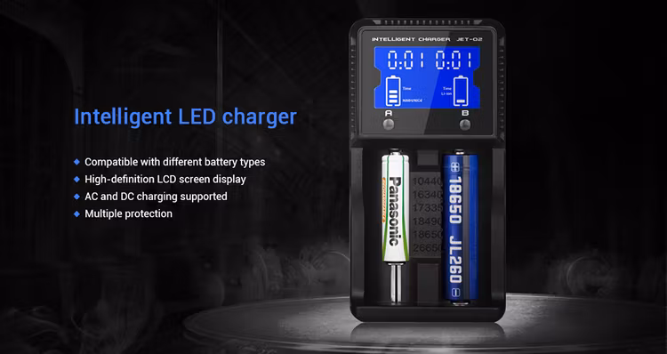 Jetbeam JET-Q2 Digital Display Batteriladdare Universal