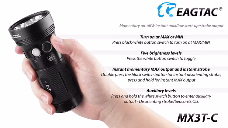 EAGTAC MX3T-C, 10.000 Lumen