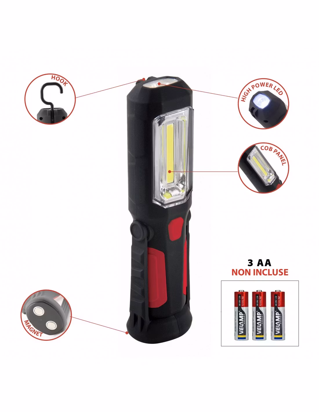 VELAMP Arbetslampa 200 Lumen