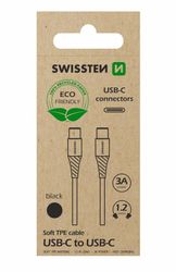 SWISSTEN USB-C / USB-C Kabel Svart 1,2M