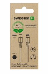 SWISSTEN USB-C / LIGHTNING Kabel Svart 1,2M