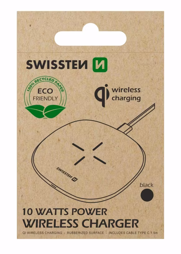SWISSTEN WIRELESS CHARGER 10W Svart