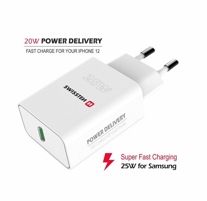 SWISSTEN Adapter USB-C, Vit