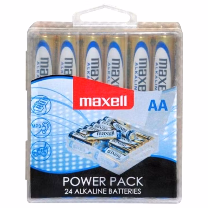 Maxell Batterier AA 24p