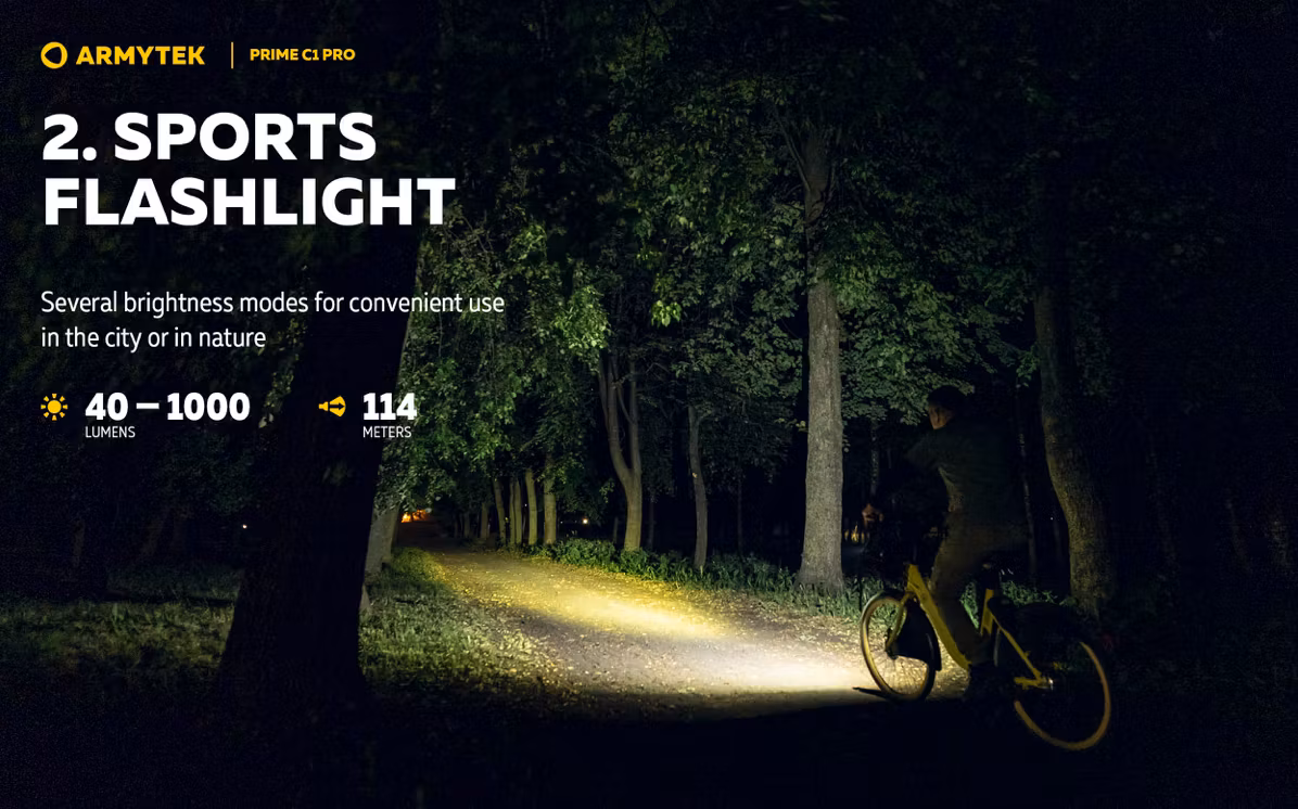 Armytek Prime C1 Pro Magnet Laddning - 1000 Lumen