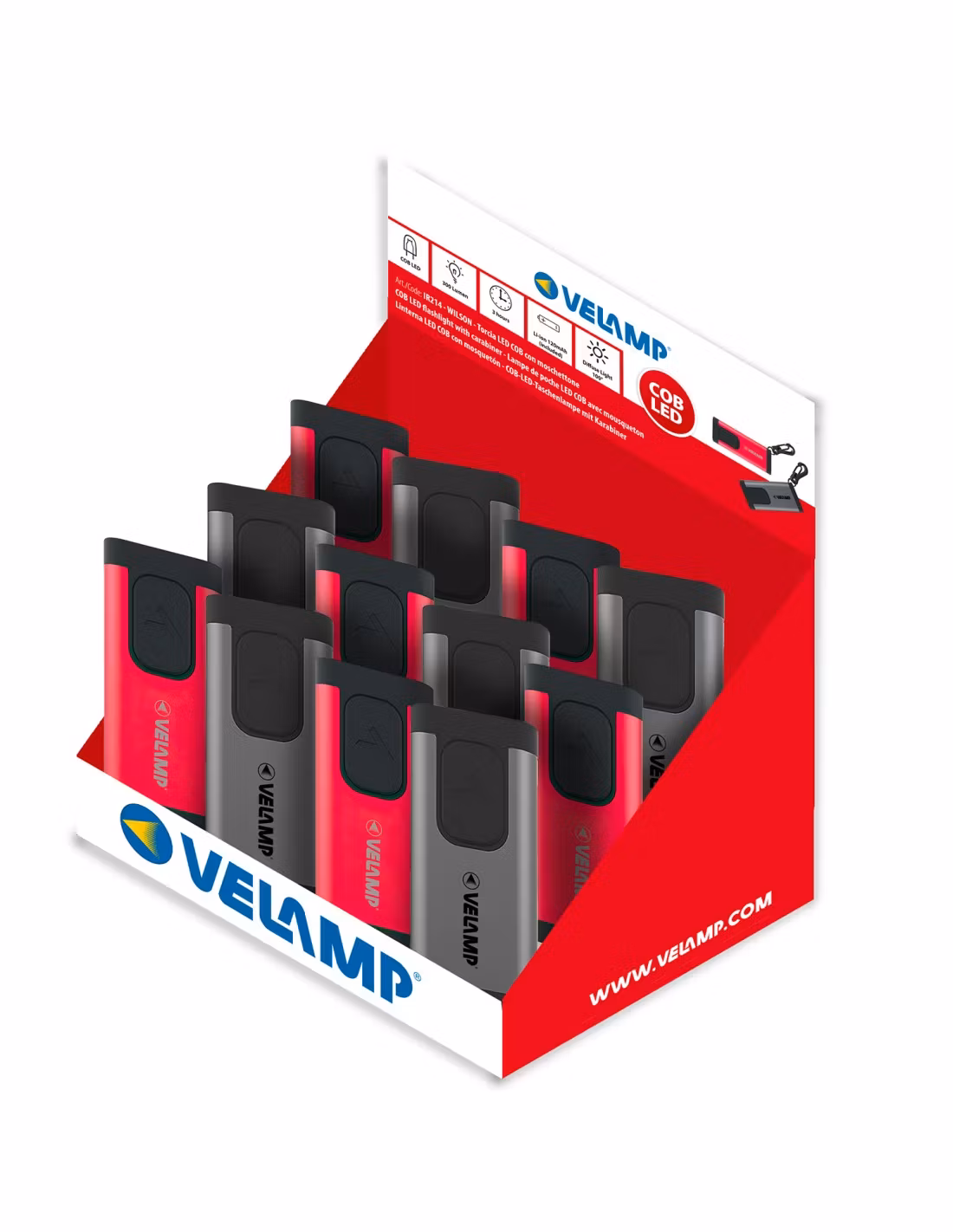 VELAMP Nyckelringslampa, USB-C, 300 Lumen