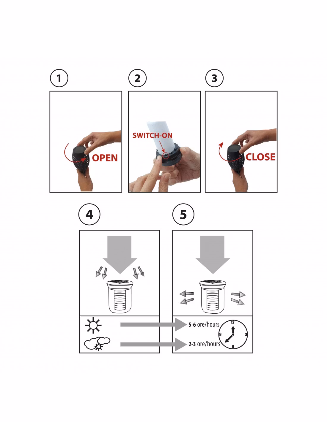 VELAMP Solcell fackla LED