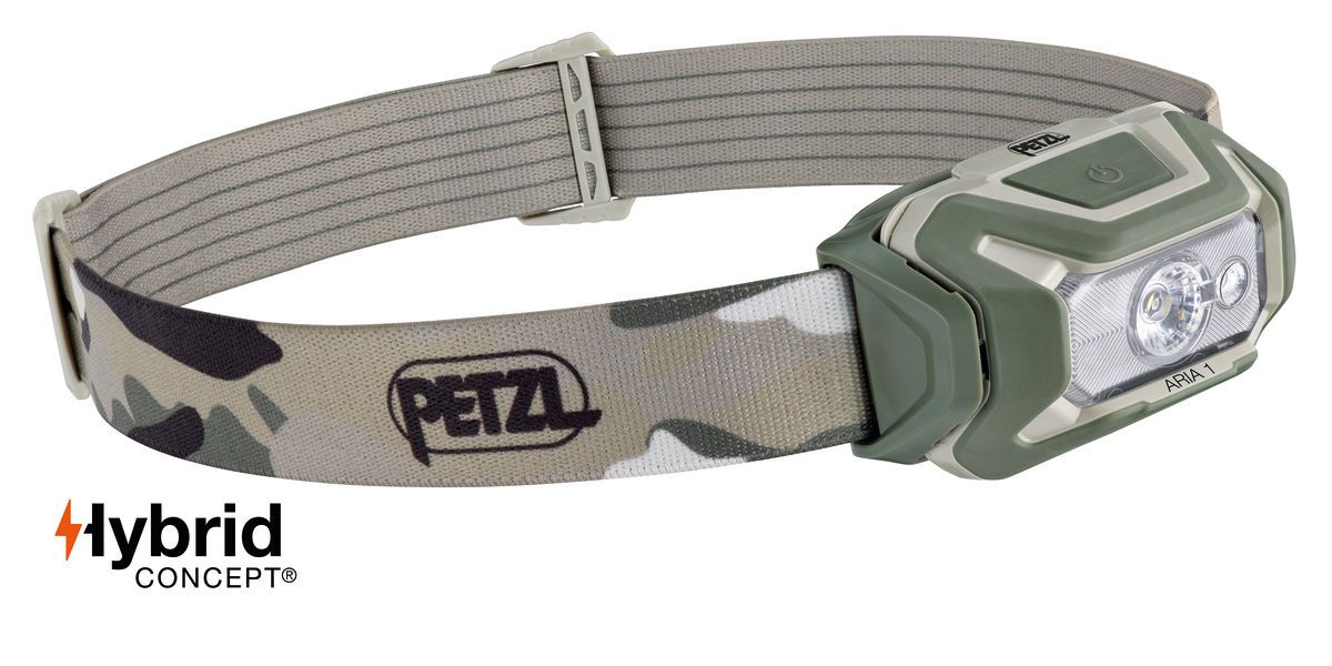 Petzl ARIA 1 RGB, 350 Lumen Camo