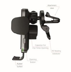 Swissten Car Holder Wireless Charge Airvent