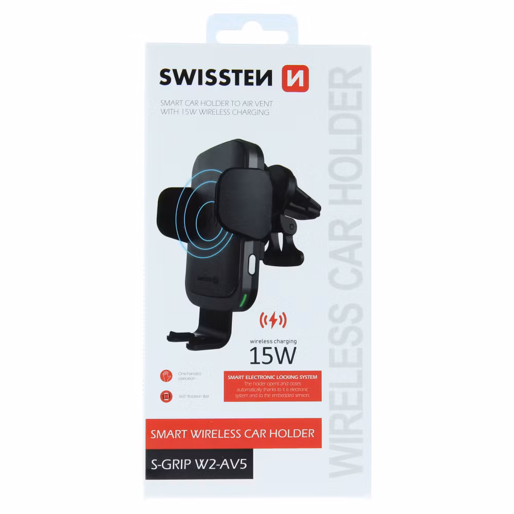 Swissten Car Holder Wireless Charge Airvent