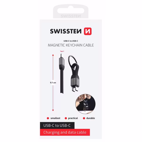 Swissten Magnetic Keychain USB-C / USB-C