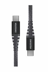 Swissten Kevlar USB-C till USB-C 1,5m
