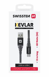 Swissten Kevlar USB / USB-C 1,5m