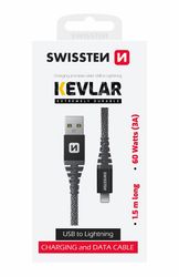 Swissten Kevlar USB / Lightning 1,5m