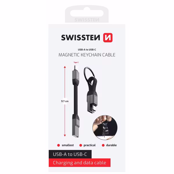 Swissten Magnetic Keychain USB / USB-C