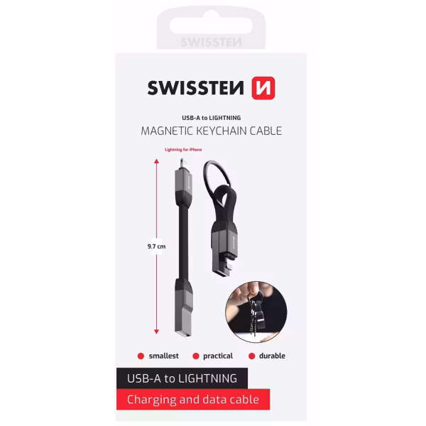 Swissten Magnetic Keychain USB / Lightning