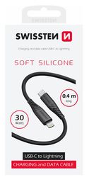 Swissten Soft Silicone USB-C/Lightning 0,4m