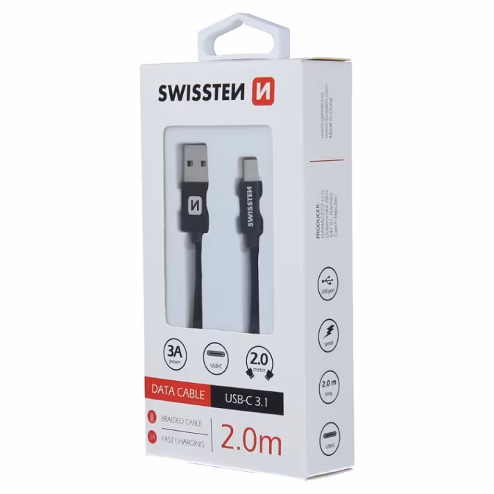 Swissten Textilkabel USB/USB-C 2m