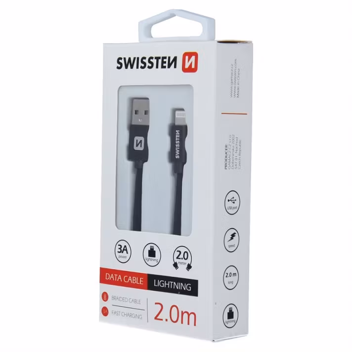 Swissten Textilkabel USB/Lightning 2m