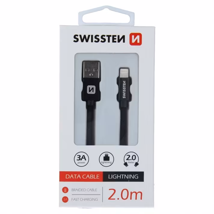 Swissten Textilkabel USB/Lightning 2m