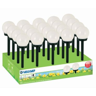 VELAMP Solcell boll vit Spjut