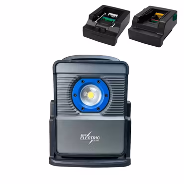 Blue Electric Arbetslampa 10 000LM 80W, Dewalt, Milwaukee, Metabo, Bosch, Makita, Hikoki, Panasonic