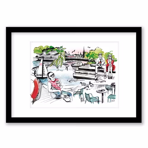 Selångersån ramad A4