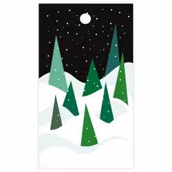 Litet kort - granar i snö