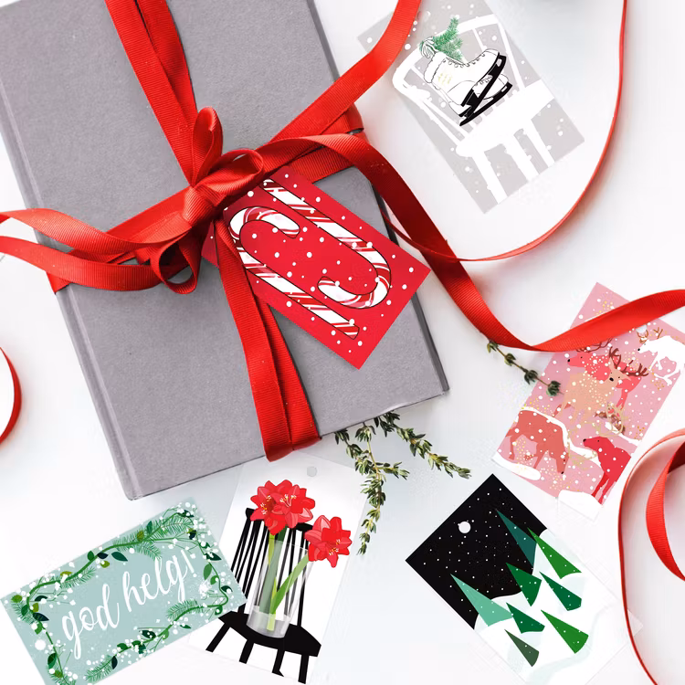 Litet kort - rosa renar